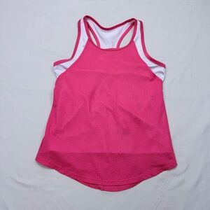 Avia Fuchsia and White Racerback Tank Top